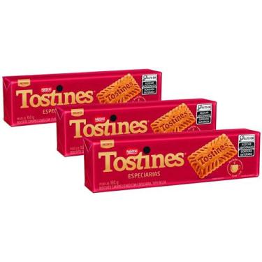 Imagem de Biscoitos Tostines Caramelizado Kit 3 Pacotes de 150g - Nestlé