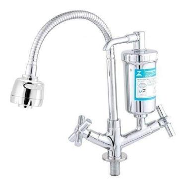 Imagem de Torneira Gourmet Com Filtro Bancada Flexível Luxo Mecanismo De Bucha -