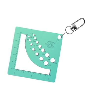 Imagem de shamjina Régua de medição de pinos de suéter, régua de ginágio de tricô, artesanato de artes medidas para acolchoado, projetos de artesanato, tricô, Verde