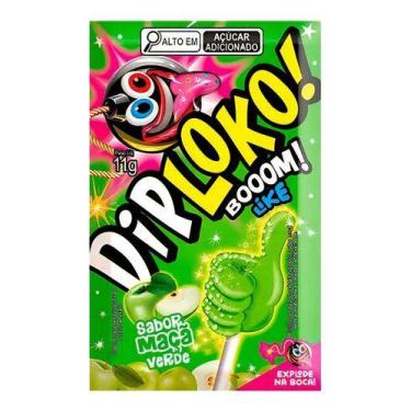 Imagem de Pirulito Dip Loko Booom Like Maçã Verde 15 Unidades De 11g