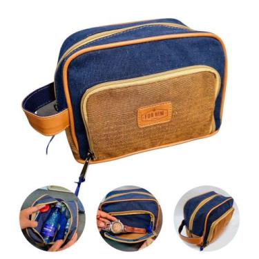 Imagem de Necessaire Masculina Organizador Bolsa Viagem Excutiva Homem Higiene P
