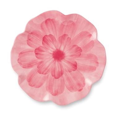 Imagem de Certified International Pratos florais 3D de melamina rosa silvestre, conjunto de 4, 28 cm, serve entradas elegantes, refeições saudáveis ou acompanhamentos, ideal para jantares de férias e ocasiões