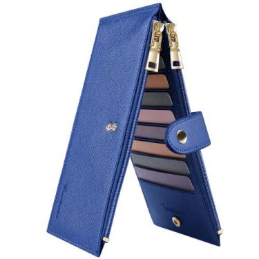 Imagem de Carteira Feminina RFID Travelambo - Grande, Dobrável com Bolso com Zíp