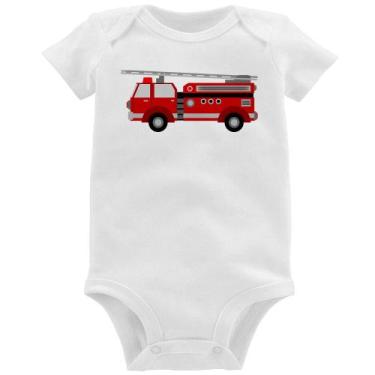 Imagem de Body Bebê Caminhão de Bombeiro - Foca na Moda, Branco, G