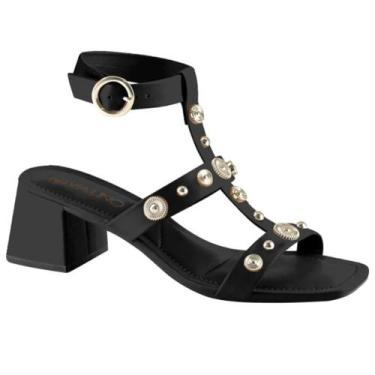 Imagem de Sandalia via uno salto bloco ref 855040ssavv feminino, 38, Preto