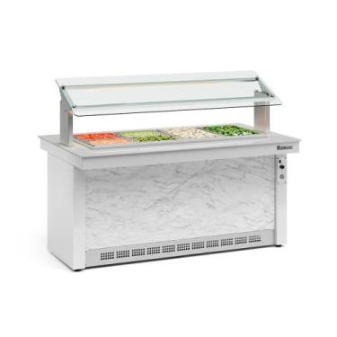 Imagem de Buffet Refrigerado Gelopar 4 Cubas Branco 220V GBRF-175