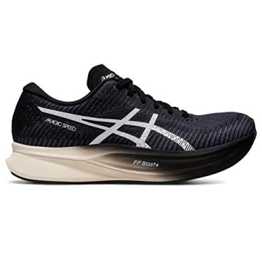 Imagem de ASICS Tênis de corrida feminino Magic Speed 2, Cinza/Branco, 41
