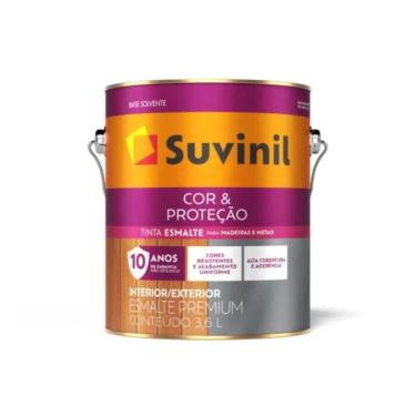 Imagem de Esmalte cor &amp; proteção brilhante marrom 3,6l | suvinil