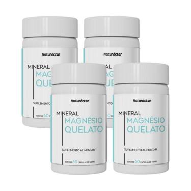 Imagem de Kit Magnésio Quelato Natunectar 500mg - 4 unid (240 cápsulas)-Unissex