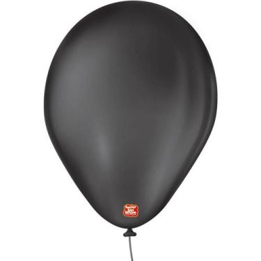 Imagem de Balão Imperial N70 Preto Pacote com 50 Unidades - Sao Roque