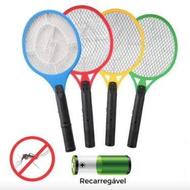 Imagem de Raquete Elétrica Recarregável P/ Insetos e Mosquitos Bivolt - Altomex