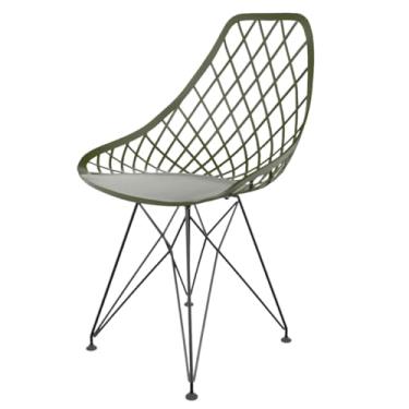 Imagem de CADEIRA KAYLA EIFFEL PRETO CX 1 - PP VERDE MILITAR