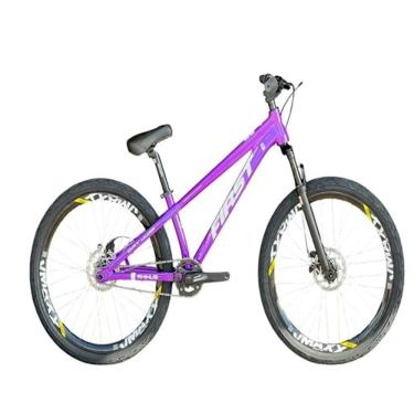 Imagem de Bicicleta Vikingx Aro 26 First Roxa Freeride Single Freios Hidraulicos