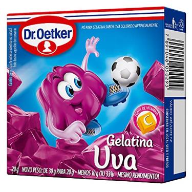 Imagem de Dr.Oetker Dr. Oetker Gelatina Em Pó Sabor Uva Sobremesa Com Sabor E Consistência Deliciosa Para Toda A Família Fácil De Fazer 20G