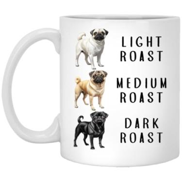 Imagem de Caneca de café Pug - Presente engraçado para mãe de cães - Presente para amantes de pug Caneca de café da manhã - Copo para amantes de cães - Copo de presente de dono de cachorro - Canecas assadas