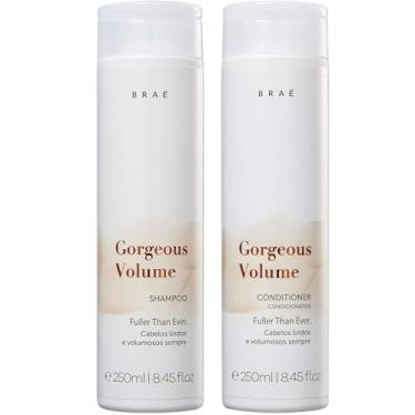 Imagem de Kit Shampoo e Condicionador Braé Gorgeous Volume - Volume Sem Pesar, Maciez Profissional e Brilho Espelhado, Cabelo Mais Encorpado