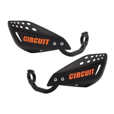 Imagem de Circuit Equipment - Par Protetor de Mão Vector Universal para Motos e Bicicletas - Nylon Resistente com Design Confortável - Durabilidade e Estilo - Carbono/Laranja ✓