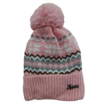 Imagem de Touca Gorro de Lã com Pompom Adulto Inverno Frio Tricô - DOTAD, Rosa