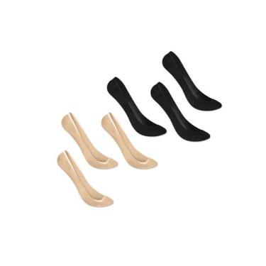 Imagem de Kit de 6 Pares de Meia Selene 7340-003 Sapatilha Super Invisível, Pret