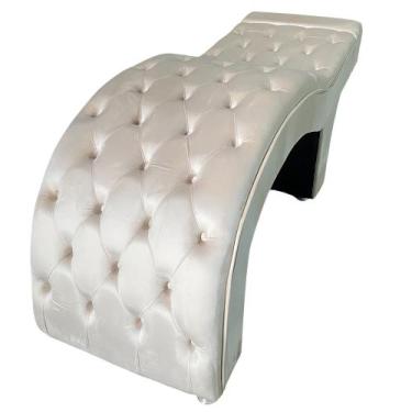 Imagem de Maca Estética Estofada M1 80cm - In9 Decor, Veludo Pérola - In9 Decor
