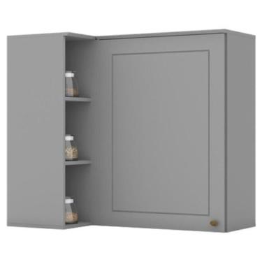 Imagem de Armario Aereo Canto Reto 1P MDF 94x54 cm Americana C359 Cinza Henn, Ci