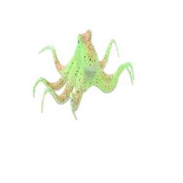 Imagem de Decoração Aquário Polvo Enfeite Silicone - Topmixshop, verde florescen