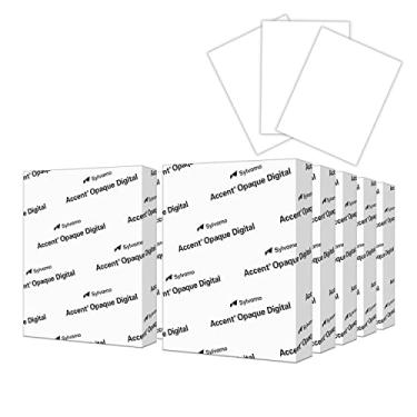 Imagem de Accent Papel cartolina branco opaco de 21,5 cm x 28 cm, 29,5 kg, 176 g/m² – 2.500 folhas (10 resmas) – cartolina super suave de peso médio premium, papel de impressora para convites pesados, menus, imagens – 121939C