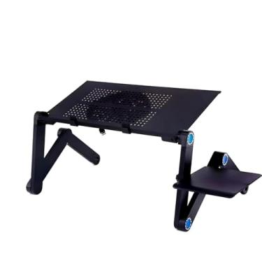 Imagem de Suporte Mesa Portátil Dobrável para Notebook, 17 Polegadas, com 2 Coolers e Apoio para Mouse, Preto