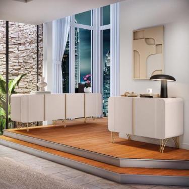 Imagem de Conjunto Buffets Sala de Estar Benvenuto/Saluti MDP/MDF Pés em Aço Off