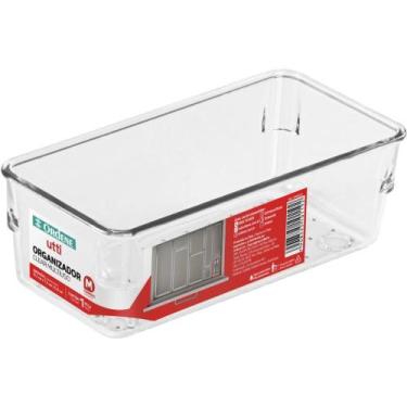 Imagem de Pote Acrílico Hermético Ordene Clear Quadrado M 7,5CM Multiuso