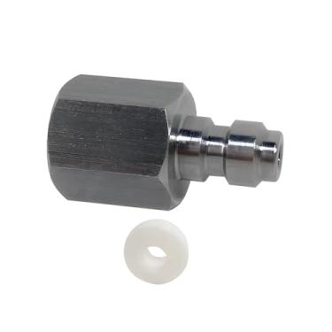 Imagem de Adaptador universal de plugue de desconexão rápida de 8 mm, rosca fêmea de aço inoxidável M10x1, acessórios de carregamento de paintball PCP com anel de vedação