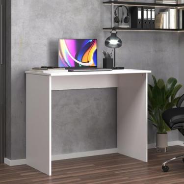 Imagem de Mesa Escritório Escrivaninha Notebook Compact Branca - Direto Sim, Bra