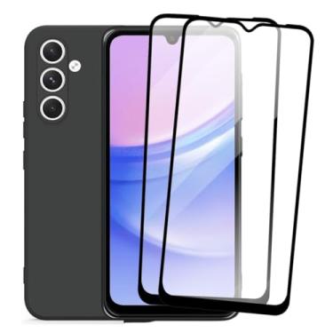 Imagem de Kit Capa Capinha Aveludada e 2 Películas de Vidro 3D Compatível Samsung Galaxy A15- SMART E CASE