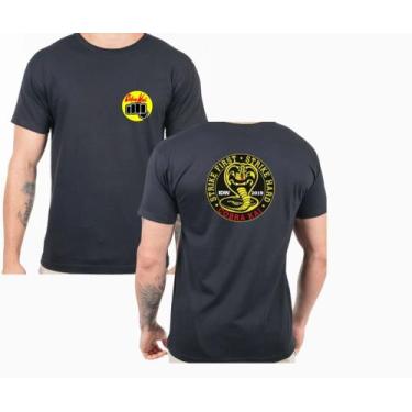 Imagem de Camiseta estampada Karate Kid Cobra Kai - kiros, Preto, gg