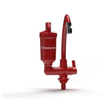 Imagem de Filtro Purificador Água Bancada Bica Móvel Vermelho + Refil - Hidrofil