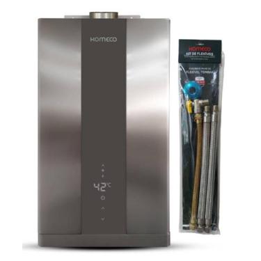 Imagem de Aquecedor De Água A Gás Komeco Ko 21 Di Home G2 21 Litros Inox Glp Com