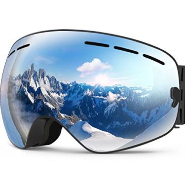 Imagem de ZIONOR Óculos de neve X Ski Snowboard Design OTG para homens e mulheres com lente esférica destacável proteção UV antiembaçamento