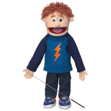 Imagem de Boneco Tommy, pêssego, corpo inteiro, estilo ventriloquista de 63,5 cm