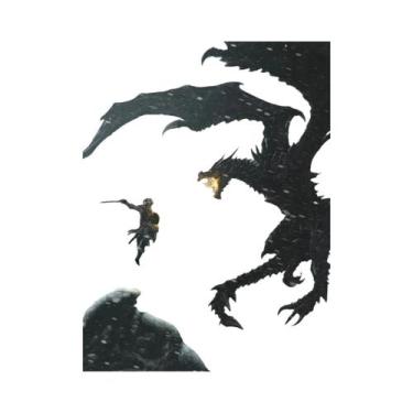 Imagem de Retro Skyrim Elder Scrolls V Canvas Poster Videogame Arte De Parede Sa