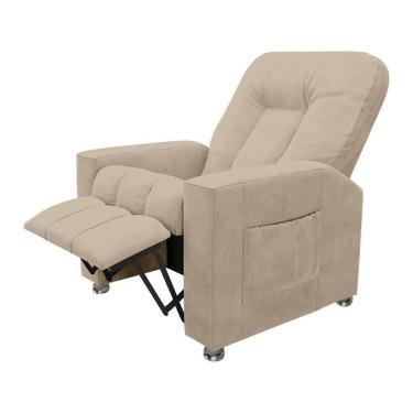Imagem de Poltrona Do Papai Reclinável Romeo F05 Suede Bege