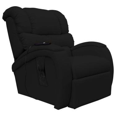 Imagem de Poltrona Do Papai Reclinável Elétrica Com Controle Biorne F05 Corano Preto - Lyam Decor