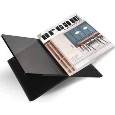 Imagem de Honygebia Suportes de livros de acrílico preto – Suporte de livro de acrílico com moldura cruzada, suporte aberto para exibição e leitura, adequado para arte, Bíblia, livro de receitas, cavaletes,