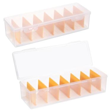 Imagem de Caixa organizadora de cabos transparentes com tampa, caixa organizadora de cabos de plástico com 16 braçadeiras, organizadores empilháveis de mesa de escritório, organizador de eletrônicos para