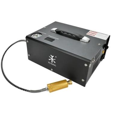 Imagem de TUXING 300Bar 12V PCP Compressor de ar integrado Adaptador de energia de 12V Compressor de alta pressão de 4500Psi Rifle PCP para mergulho autônomo TXES063(220V)