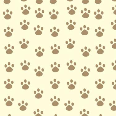 Imagem de Papel Parede Pegadas Marrom Fundo Amarelo Adesivo Decorativo