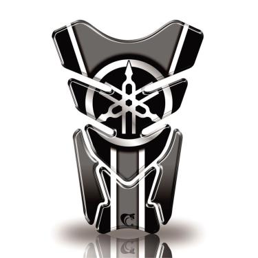 Imagem de Protetor De Tanque Adesivo Moto Factor Fazer Xj6 Yamaha Diapazão Cinza Preto Cor Preto