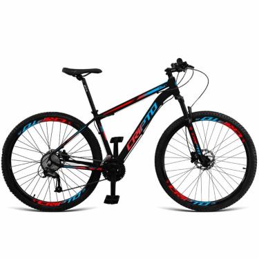 Imagem de Bicicleta Aro 29 Cripto 18v Absolute Hidráulica Trava E K7 - 15" Preto-Azul E Vermelho