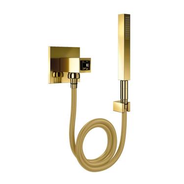 Imagem de Ducha Manual Com Desviador Docol Square 604243 Ouro Polido