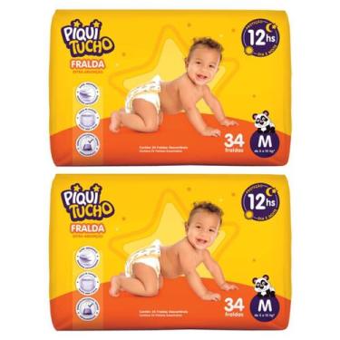 Imagem de Kit 2 Fraldas Descartáveis Piquitucho Hiper - Todos Os Taman, M