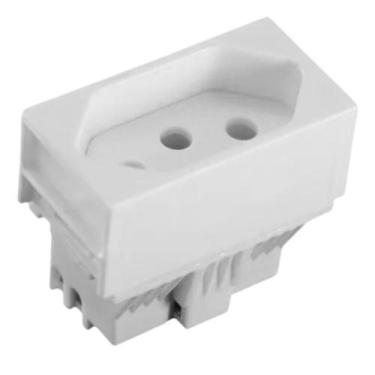 Imagem de Módulo Tomada 20 Amperes Branca Para Placas 4x2 4x4 250 Volts Instalaç